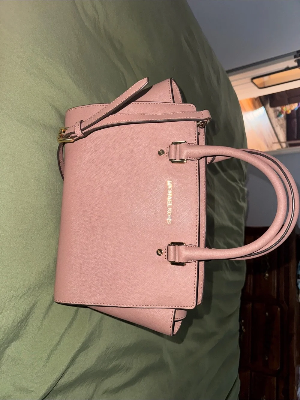Michael Kors Dusty Pink Saffiano Satchel